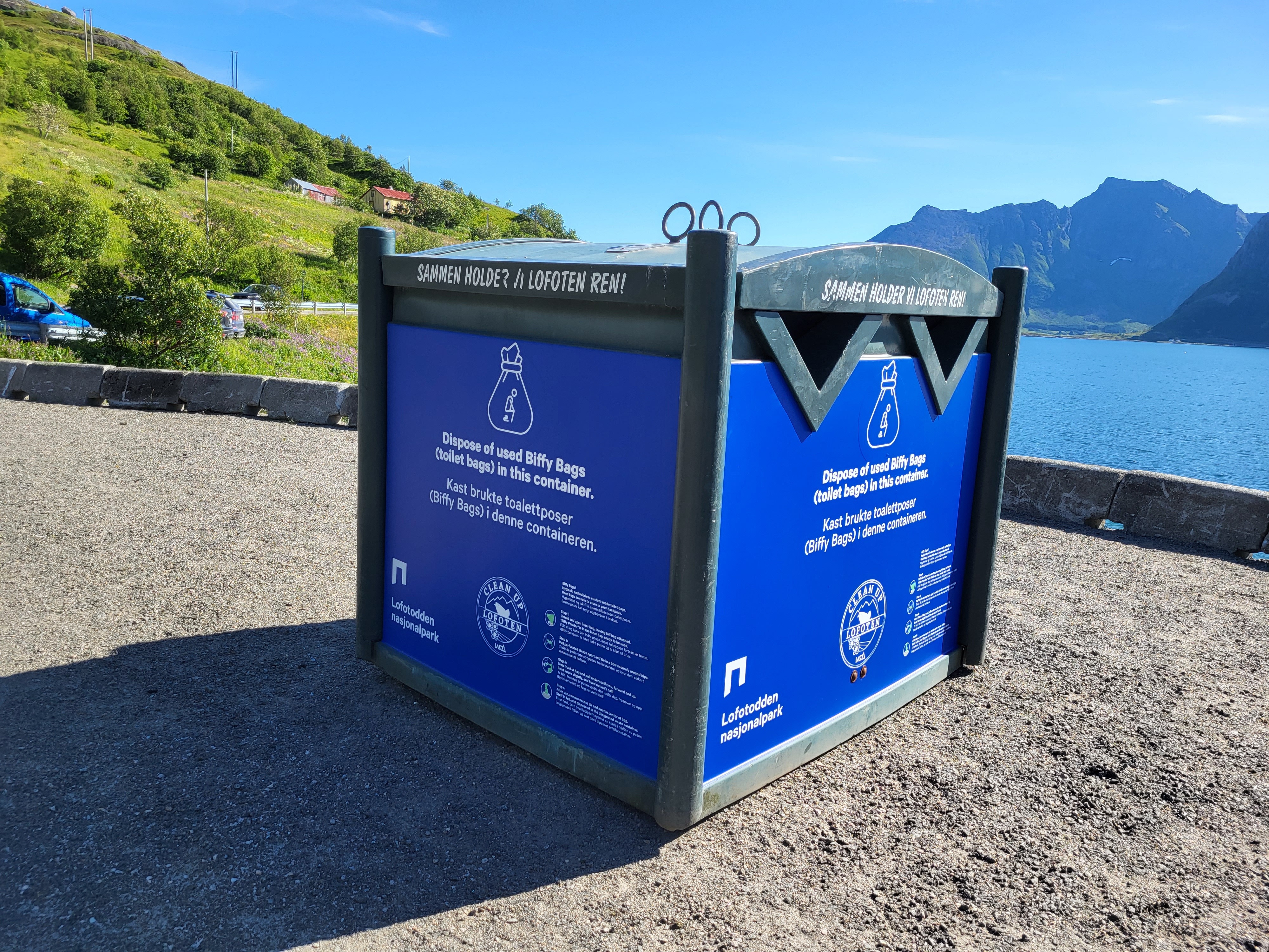 Brukte poser skal kastes i container som er satt opp i Torsfjorden og på Innersand.
